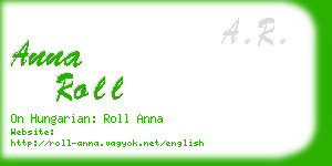 anna roll business card